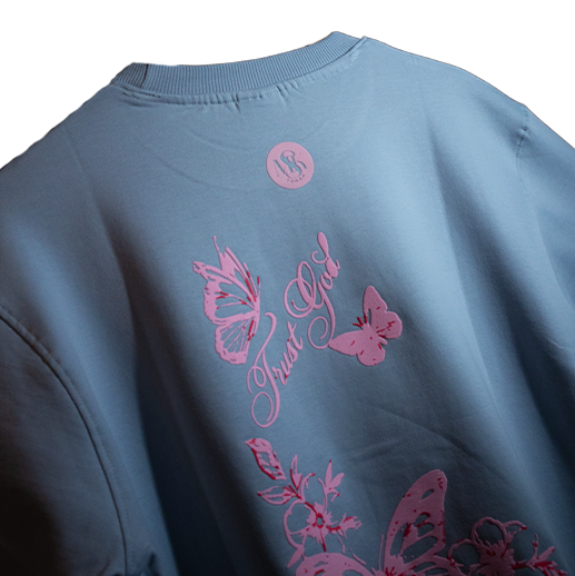 TRUST GOD SEA BLUE T-SHIRT