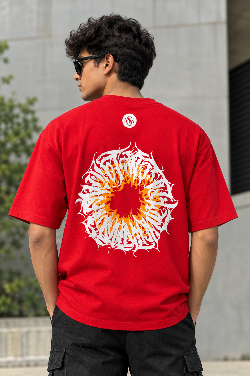 INFERNO EYE OVERSIZED RED T-SHIRT | GRAPHIC STREETWEAR TEE