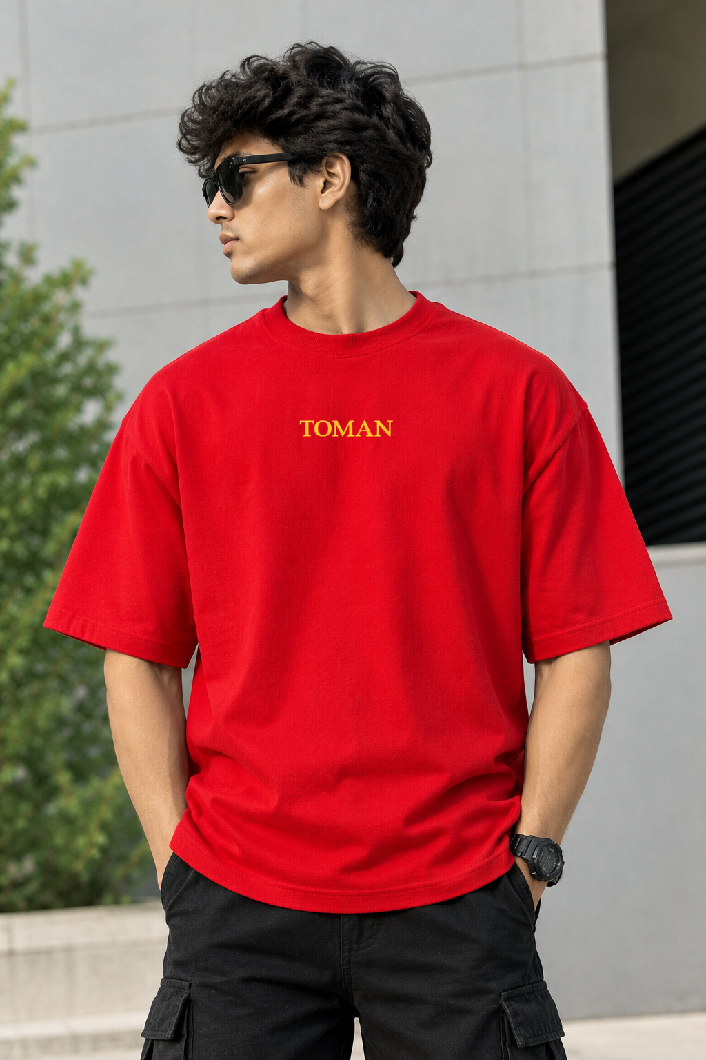 INFERNO EYE OVERSIZED RED T-SHIRT | GRAPHIC STREETWEAR TEE
