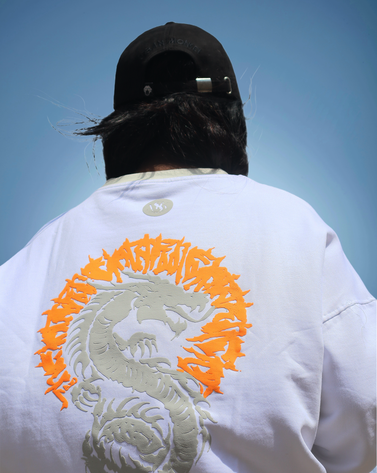 POWER OF MYTHICAL WISDOM DRAGON WHITE SWEATSHIRT