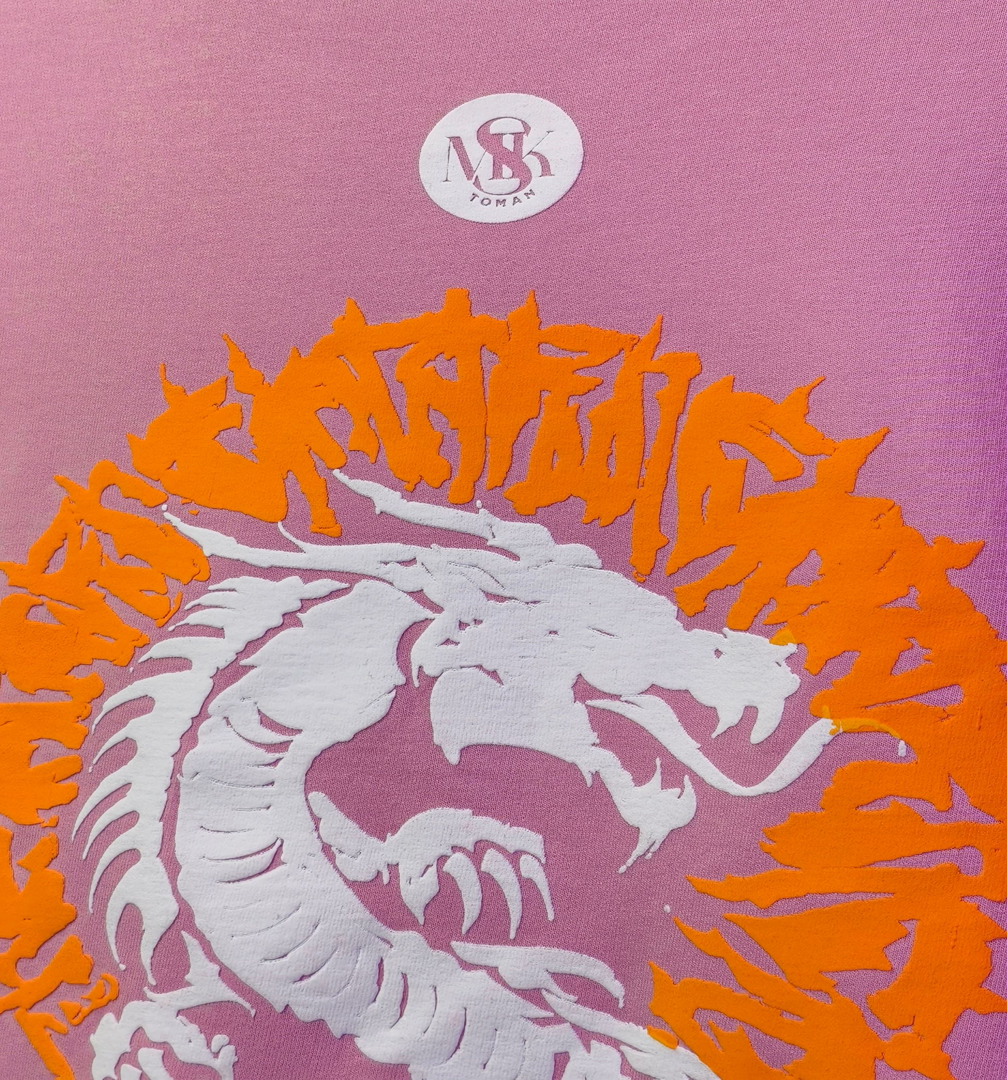 DRAGON ASCENSION OVERSIZED PINK T-SHIRT | DRAGON GRAPHIC STREETWEAR