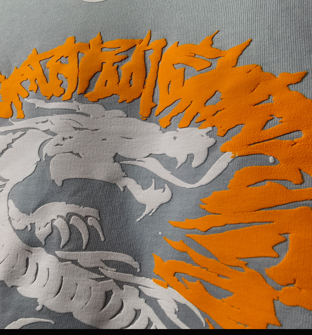 DRAGON ASCENSION OVERSIZED BLUE T-SHIRT | DRAGON GRAPHIC STREETWEAR