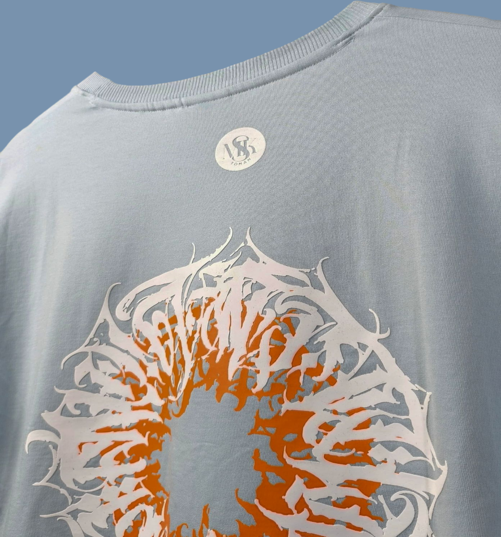 INFERNO EYE OVERSIZED BLUE T-SHIRT | GRAPHIC STREETWEAR TEE