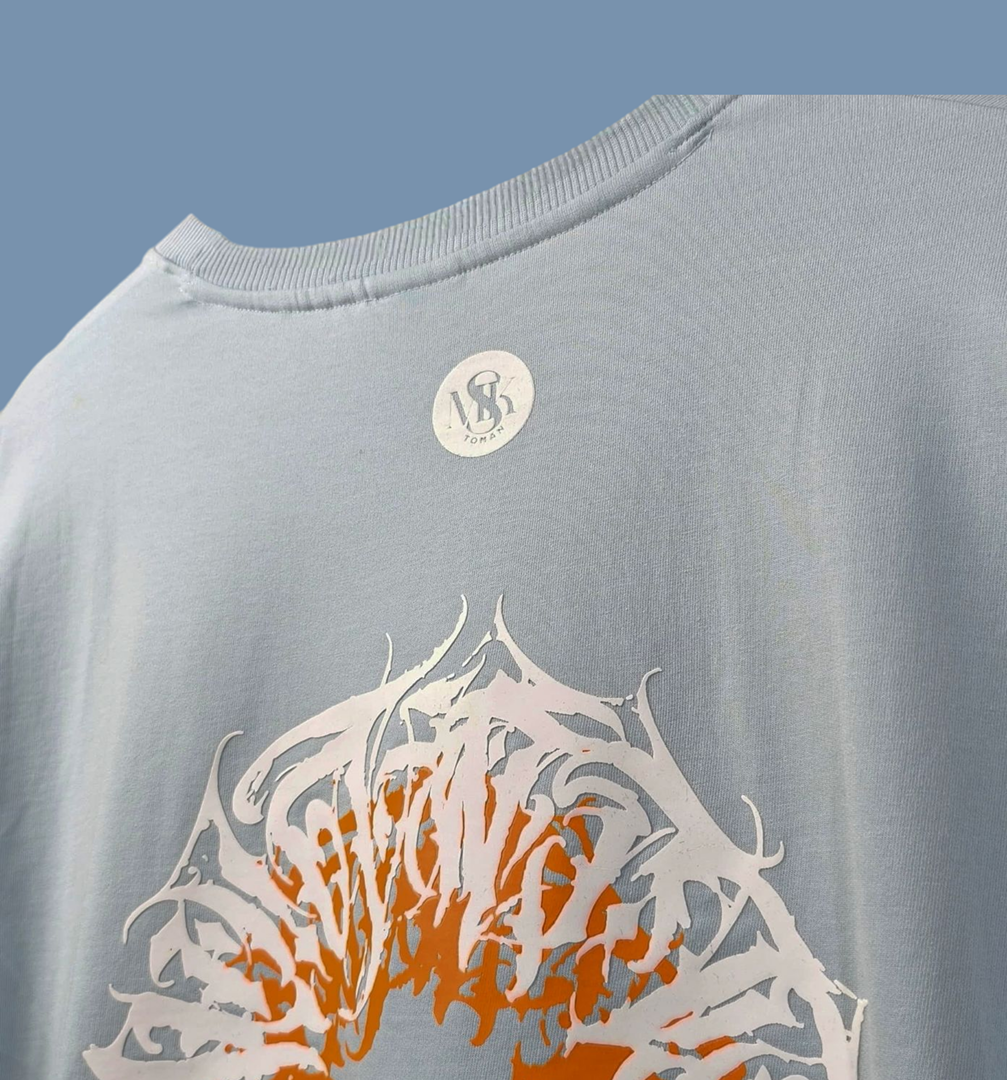 INFERNO EYE OVERSIZED BLUE T-SHIRT | GRAPHIC STREETWEAR TEE