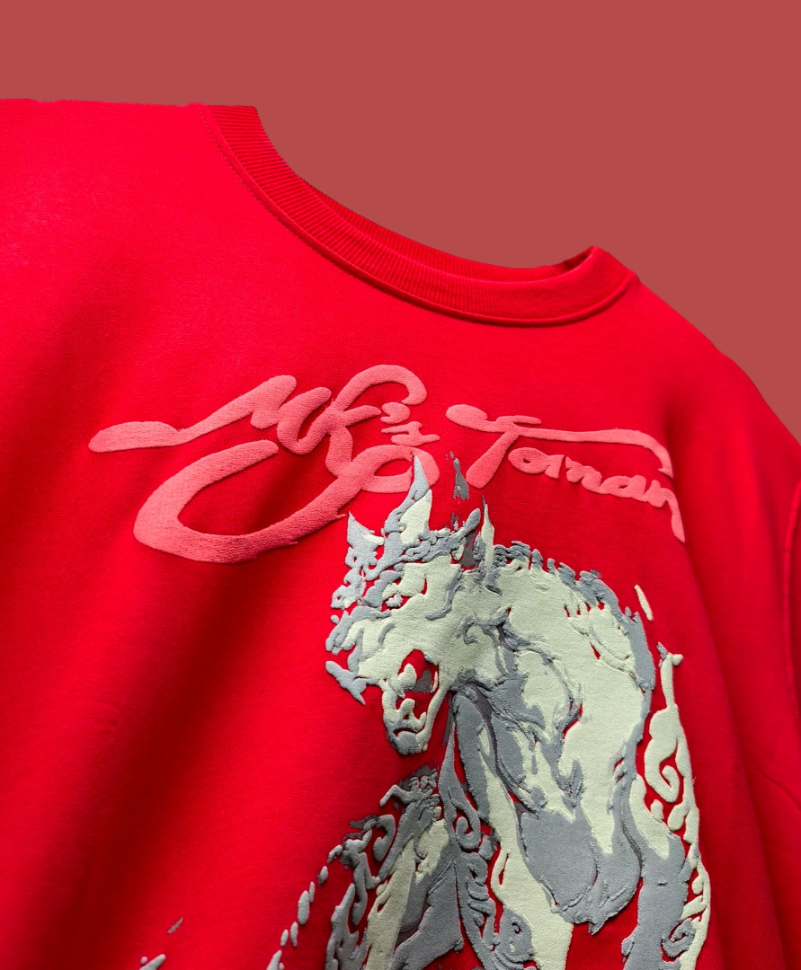 RED WILD RESIGN STREETWEAR T-SHIRT