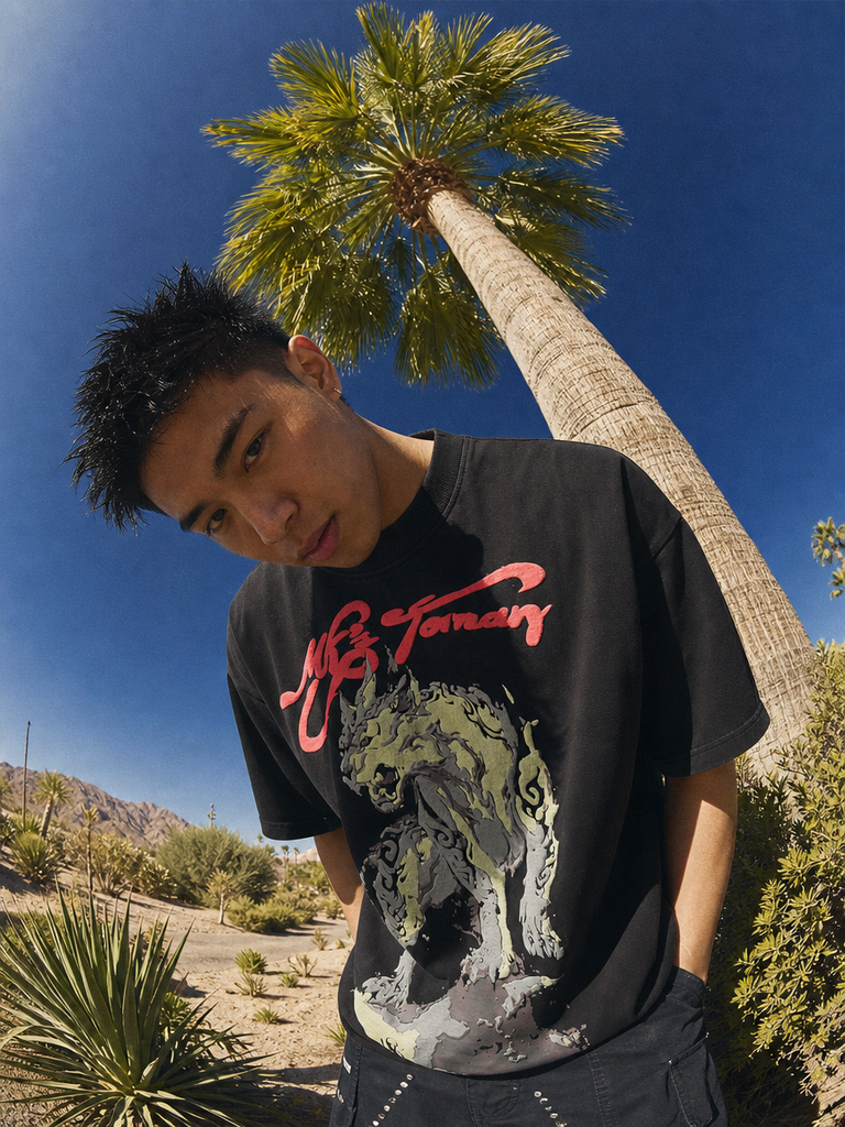 BLACK WILD RESIGN STREETWEAR T-SHIRT