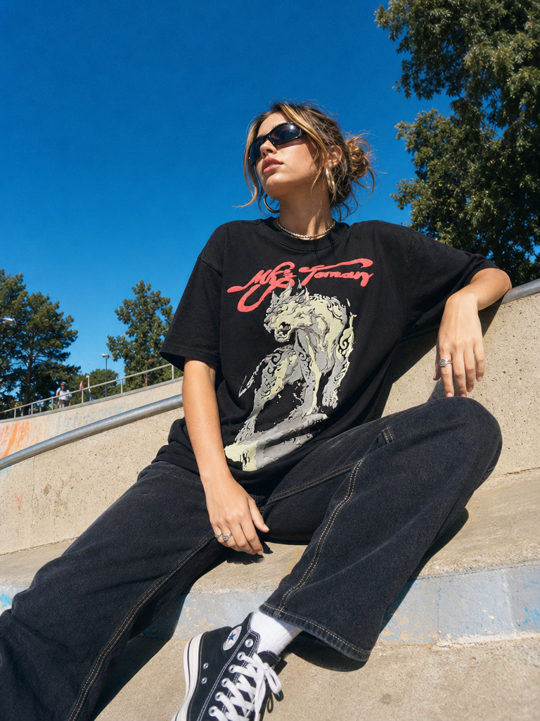 BLACK WILD RESIGN STREETWEAR T-SHIRT