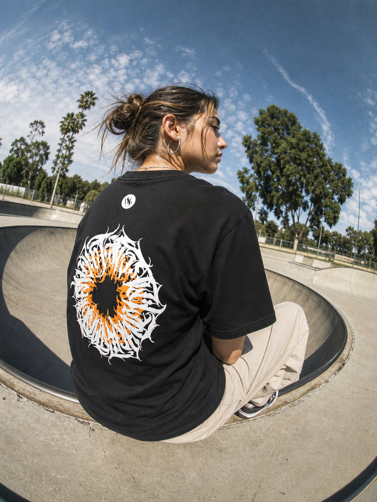 INFERNO EYE OVERSIZED BLACK T-SHIRT | GRAPHIC STREETWEAR TEE