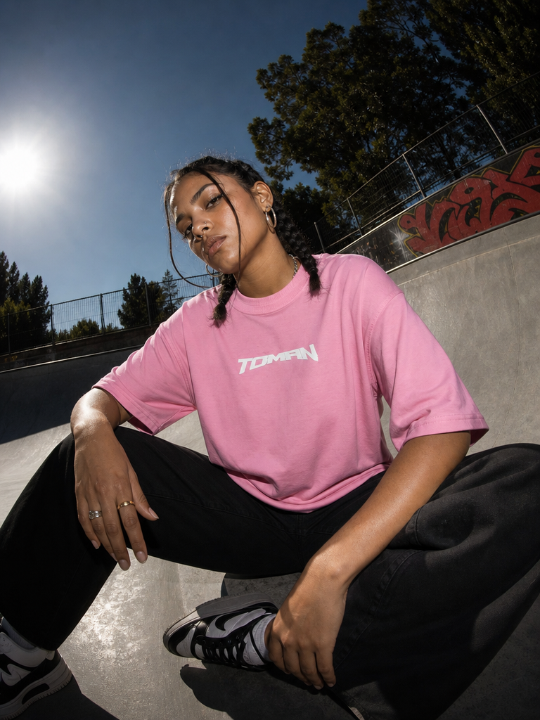 DRAGON ASCENSION OVERSIZED PINK T-SHIRT | DRAGON GRAPHIC STREETWEAR
