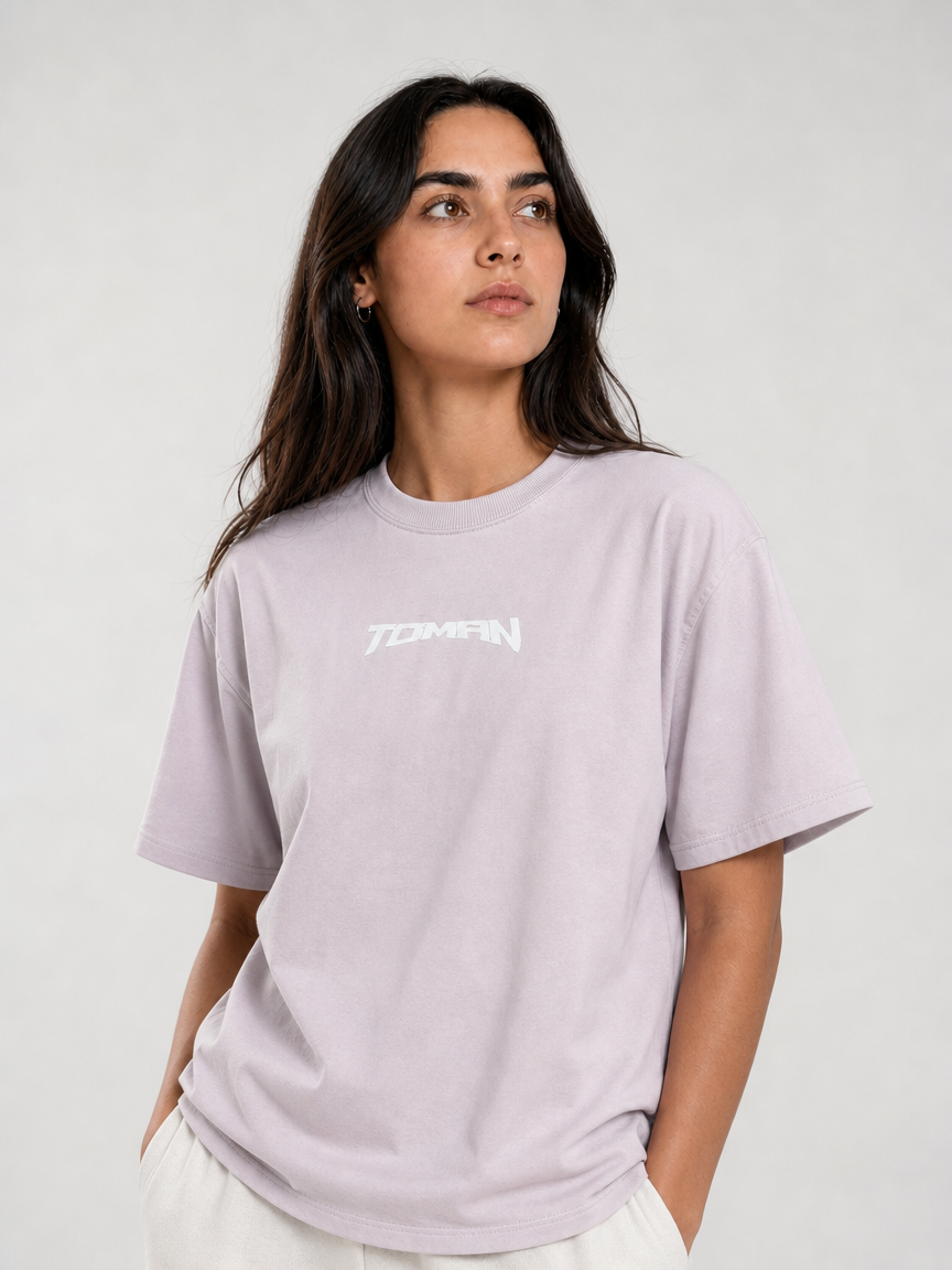 DRAGON ASCENSION OVERSIZED LAVENDER T-SHIRT | DRAGON GRAPHIC STREETWEAR