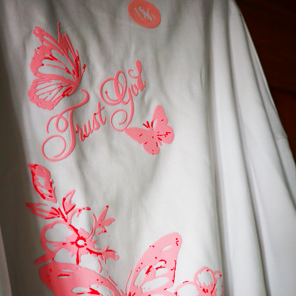 TRUST GOD WHITE SWEATSHIRT
